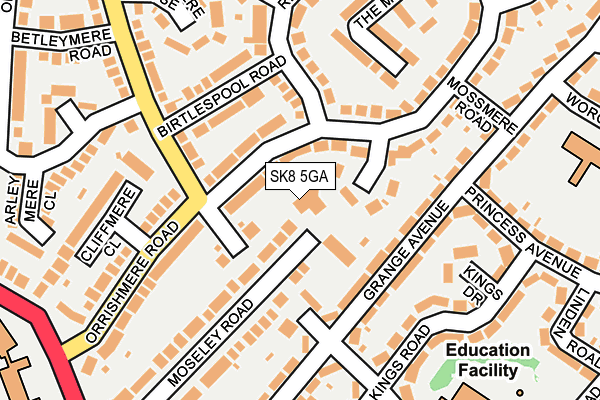 SK8 5GA map - OS OpenMap – Local (Ordnance Survey)