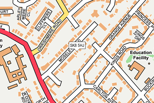 SK8 5HJ map - OS OpenMap – Local (Ordnance Survey)