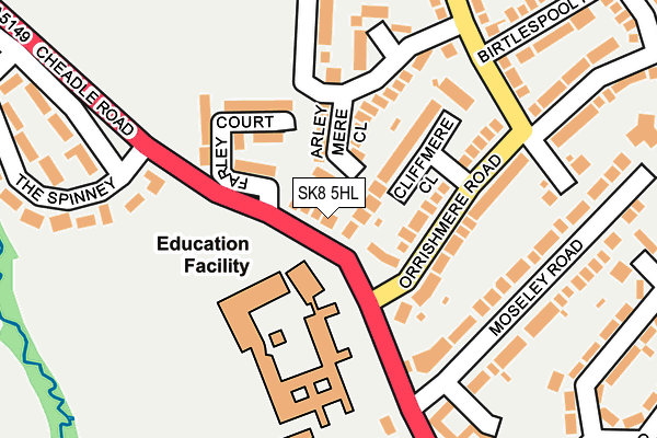 SK8 5HL map - OS OpenMap – Local (Ordnance Survey)