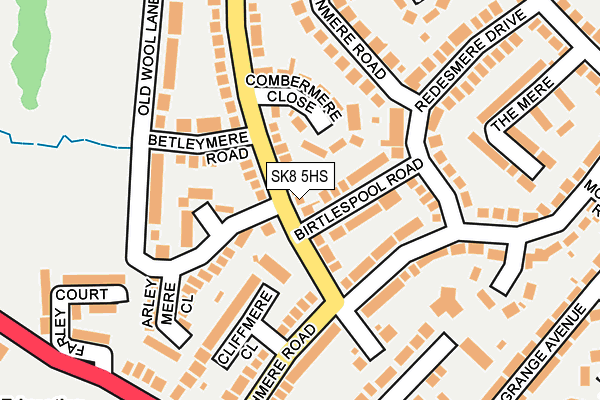 SK8 5HS map - OS OpenMap – Local (Ordnance Survey)