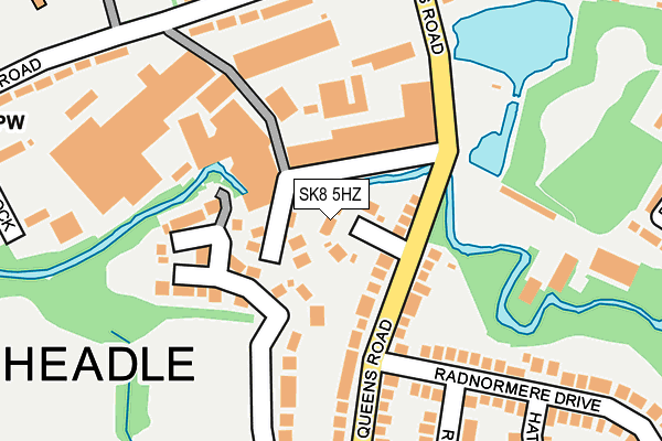 SK8 5HZ map - OS OpenMap – Local (Ordnance Survey)