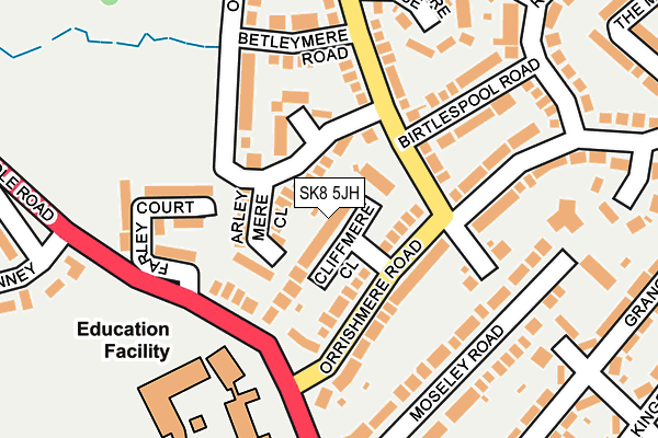 SK8 5JH map - OS OpenMap – Local (Ordnance Survey)