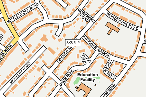 SK8 5JP map - OS OpenMap – Local (Ordnance Survey)