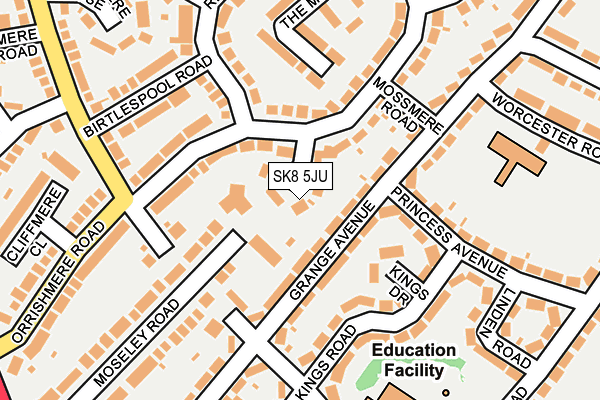 SK8 5JU map - OS OpenMap – Local (Ordnance Survey)