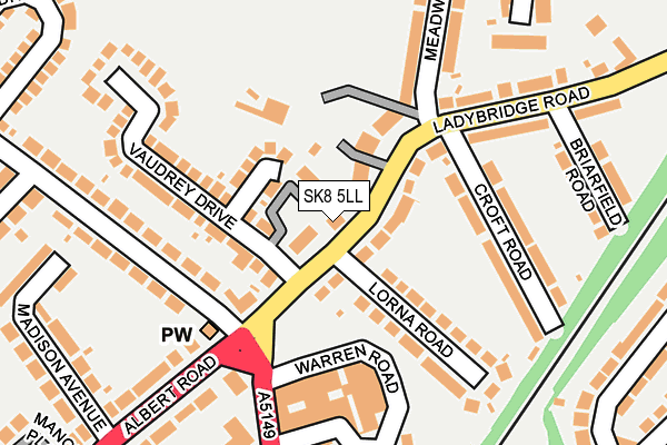 SK8 5LL map - OS OpenMap – Local (Ordnance Survey)