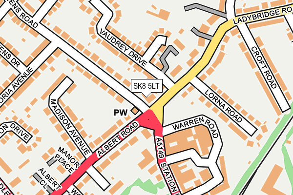 SK8 5LT map - OS OpenMap – Local (Ordnance Survey)