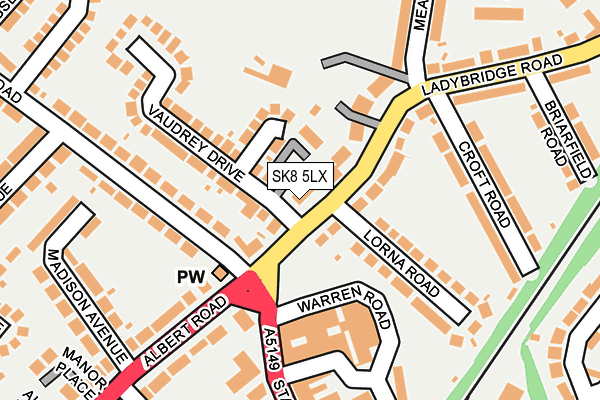 SK8 5LX map - OS OpenMap – Local (Ordnance Survey)