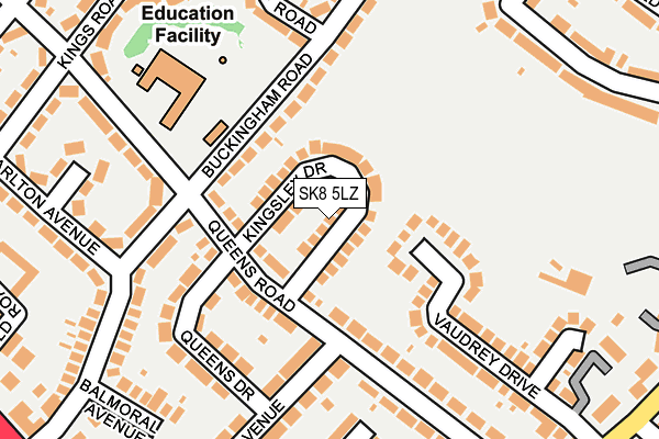 SK8 5LZ map - OS OpenMap – Local (Ordnance Survey)