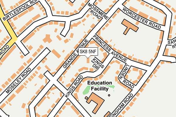 SK8 5NF map - OS OpenMap – Local (Ordnance Survey)