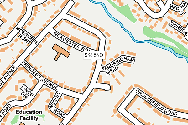 SK8 5NQ map - OS OpenMap – Local (Ordnance Survey)