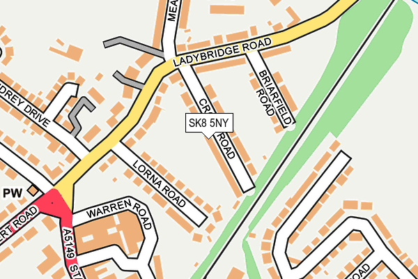 SK8 5NY map - OS OpenMap – Local (Ordnance Survey)