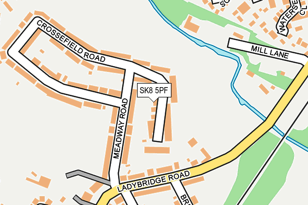 SK8 5PF map - OS OpenMap – Local (Ordnance Survey)