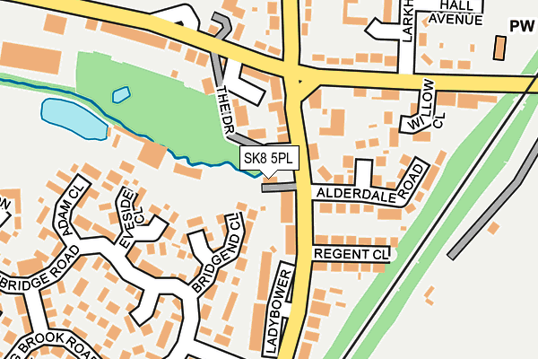 SK8 5PL map - OS OpenMap – Local (Ordnance Survey)