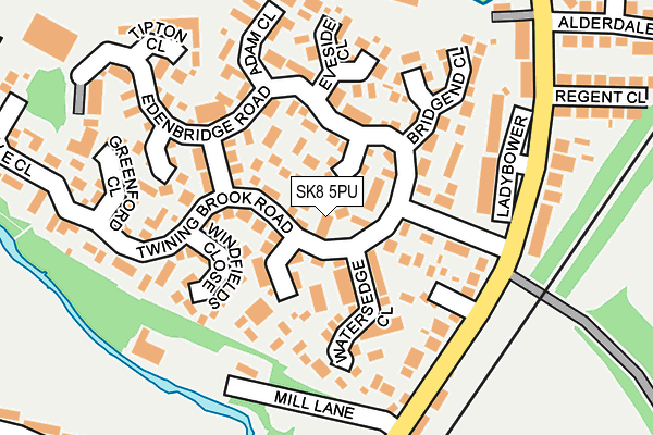 SK8 5PU map - OS OpenMap – Local (Ordnance Survey)