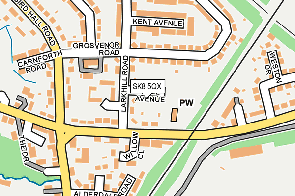 SK8 5QX map - OS OpenMap – Local (Ordnance Survey)