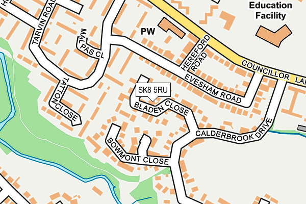 SK8 5RU map - OS OpenMap – Local (Ordnance Survey)