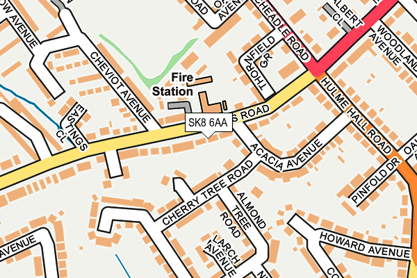 SK8 6AA map - OS OpenMap – Local (Ordnance Survey)