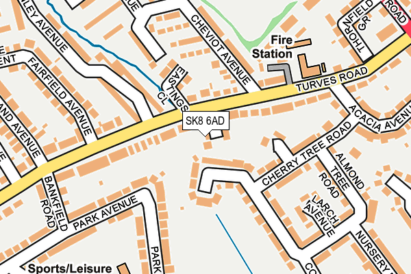 SK8 6AD map - OS OpenMap – Local (Ordnance Survey)