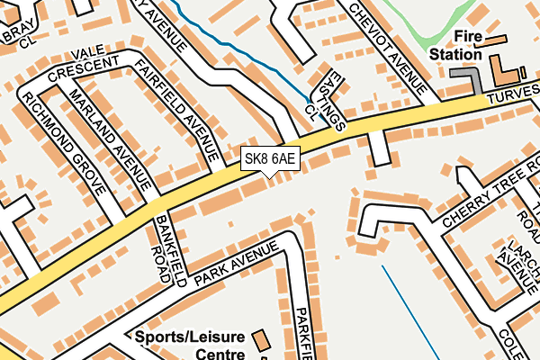 SK8 6AE map - OS OpenMap – Local (Ordnance Survey)