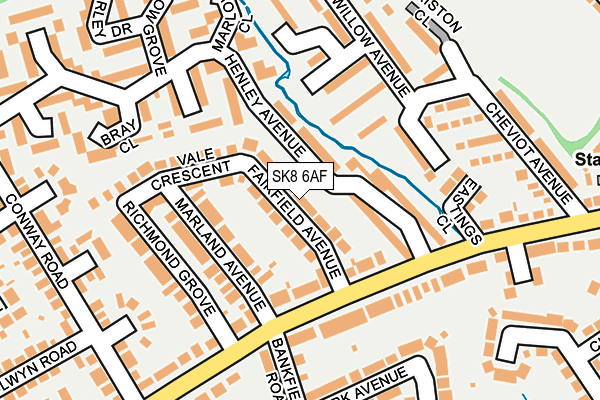 SK8 6AF map - OS OpenMap – Local (Ordnance Survey)