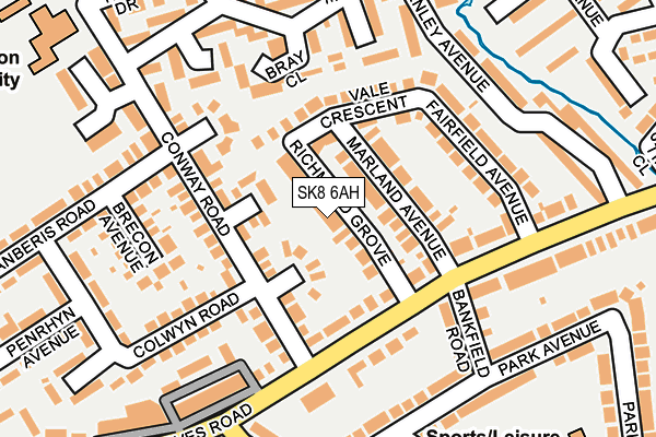 SK8 6AH map - OS OpenMap – Local (Ordnance Survey)