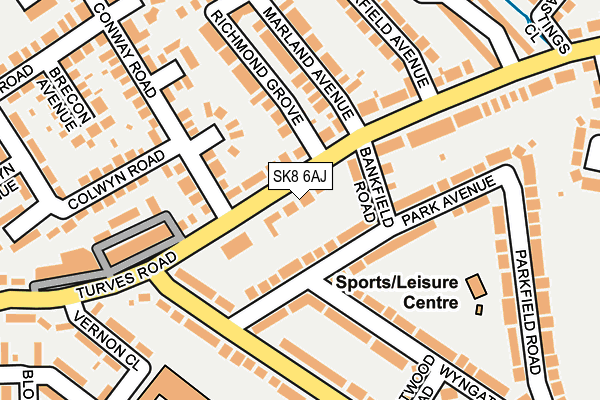 SK8 6AJ map - OS OpenMap – Local (Ordnance Survey)