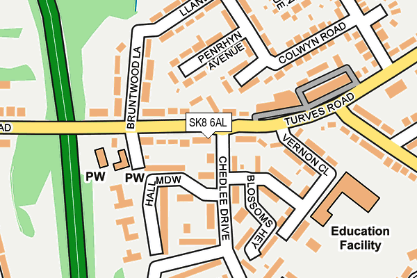 SK8 6AL map - OS OpenMap – Local (Ordnance Survey)