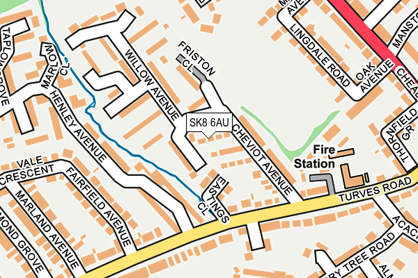 SK8 6AU map - OS OpenMap – Local (Ordnance Survey)