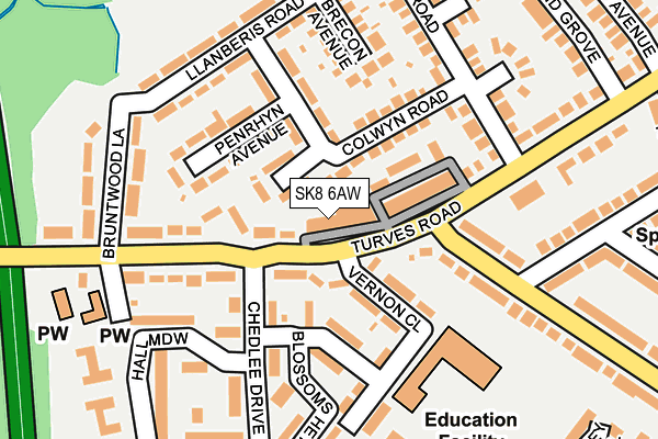 SK8 6AW map - OS OpenMap – Local (Ordnance Survey)