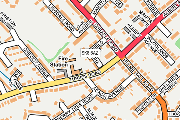 SK8 6AZ map - OS OpenMap – Local (Ordnance Survey)