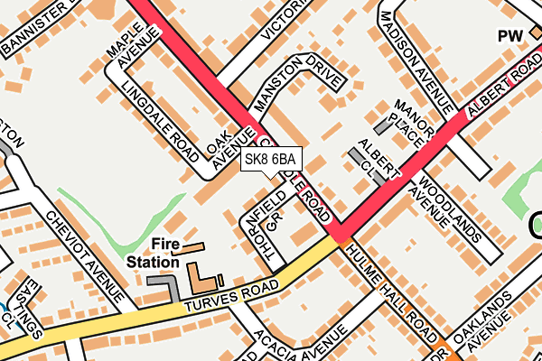 SK8 6BA map - OS OpenMap – Local (Ordnance Survey)