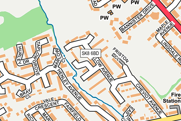 SK8 6BD map - OS OpenMap – Local (Ordnance Survey)