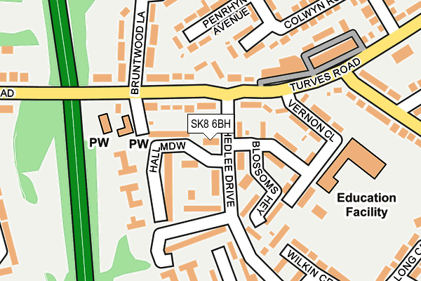 SK8 6BH map - OS OpenMap – Local (Ordnance Survey)