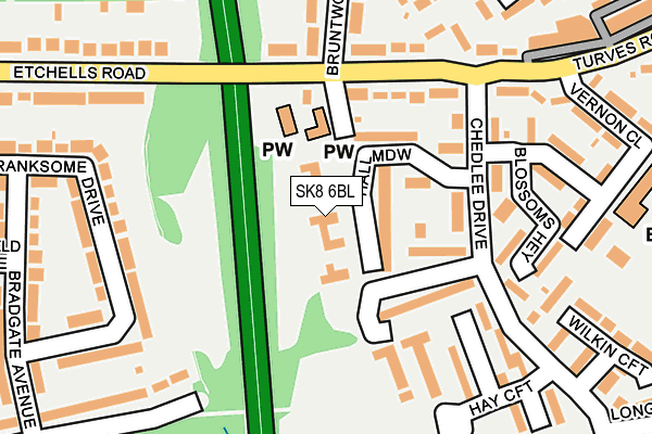 SK8 6BL map - OS OpenMap – Local (Ordnance Survey)