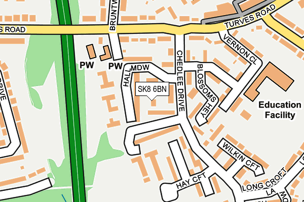 SK8 6BN map - OS OpenMap – Local (Ordnance Survey)