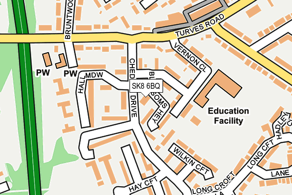 SK8 6BQ map - OS OpenMap – Local (Ordnance Survey)
