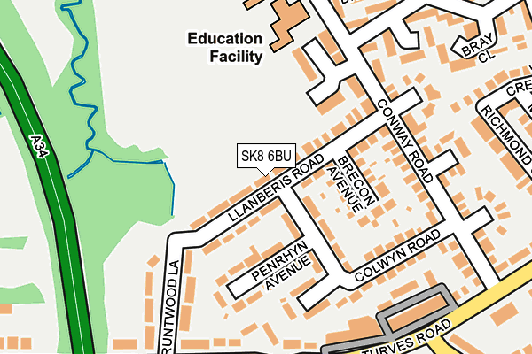 SK8 6BU map - OS OpenMap – Local (Ordnance Survey)