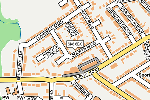 SK8 6BX map - OS OpenMap – Local (Ordnance Survey)