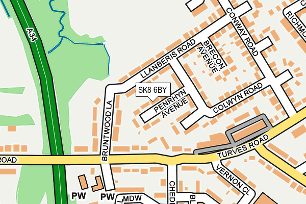 SK8 6BY map - OS OpenMap – Local (Ordnance Survey)