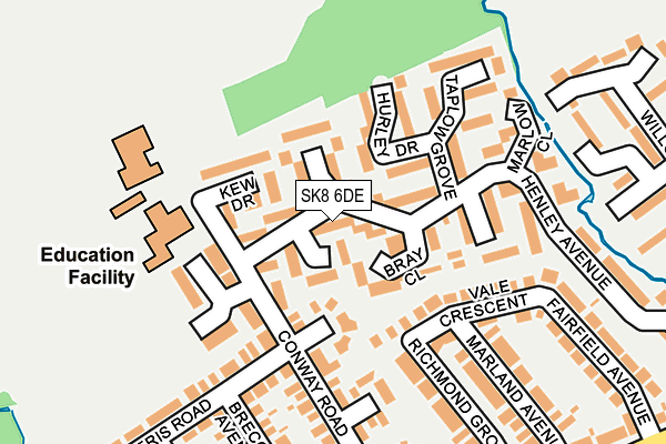 SK8 6DE map - OS OpenMap – Local (Ordnance Survey)