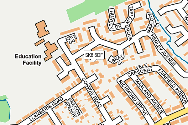 SK8 6DF map - OS OpenMap – Local (Ordnance Survey)