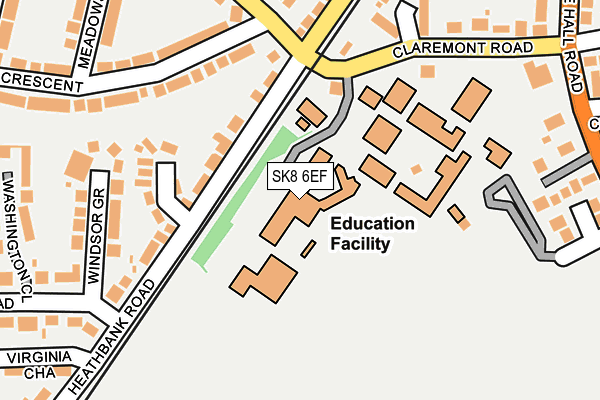 SK8 6EF map - OS OpenMap – Local (Ordnance Survey)
