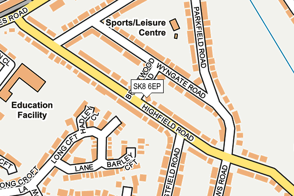 SK8 6EP map - OS OpenMap – Local (Ordnance Survey)