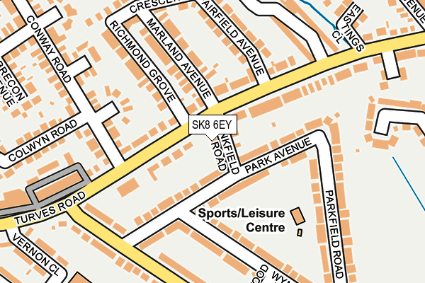 SK8 6EY map - OS OpenMap – Local (Ordnance Survey)