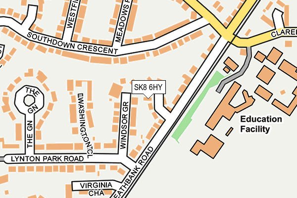 SK8 6HY map - OS OpenMap – Local (Ordnance Survey)