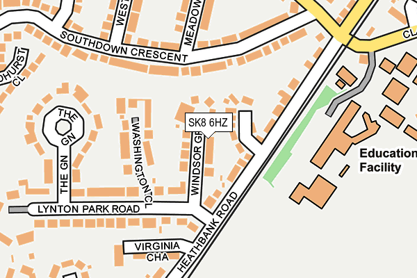 SK8 6HZ map - OS OpenMap – Local (Ordnance Survey)