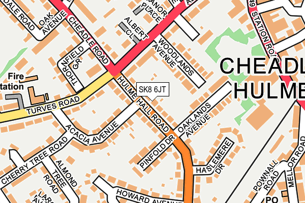 SK8 6JT map - OS OpenMap – Local (Ordnance Survey)