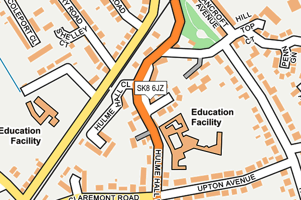 SK8 6JZ map - OS OpenMap – Local (Ordnance Survey)