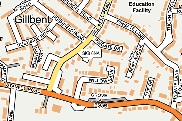 SK8 6NA map - OS OpenMap – Local (Ordnance Survey)