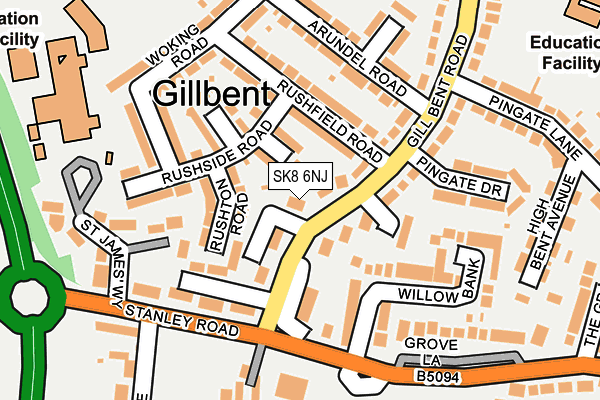 SK8 6NJ map - OS OpenMap – Local (Ordnance Survey)